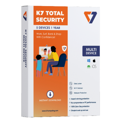 K7 Total Security Multi-Dispositivos    Windows  | macOS  | Android | iOS 